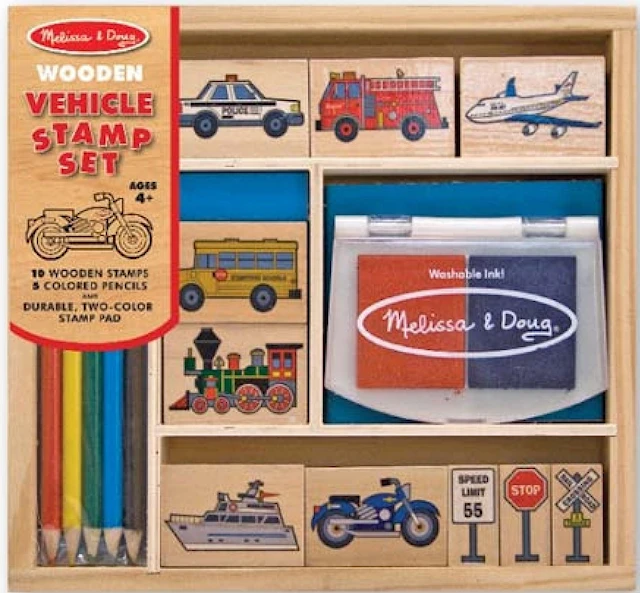 Stämpelset Fordon 10-pack Melissa & Doug