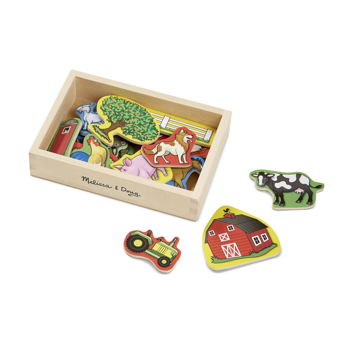 Puiset magneetit Maatila puisessa laatikossa Melissa & Doug