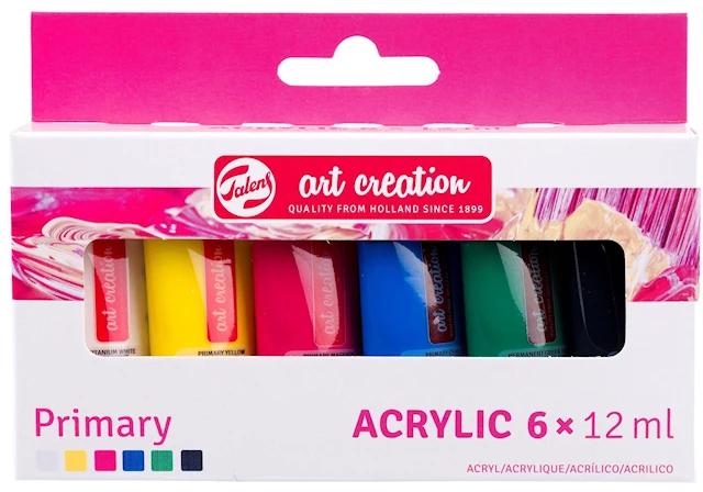 Akrylfärger Standard 12 ml 6-pack Talens Art Creation