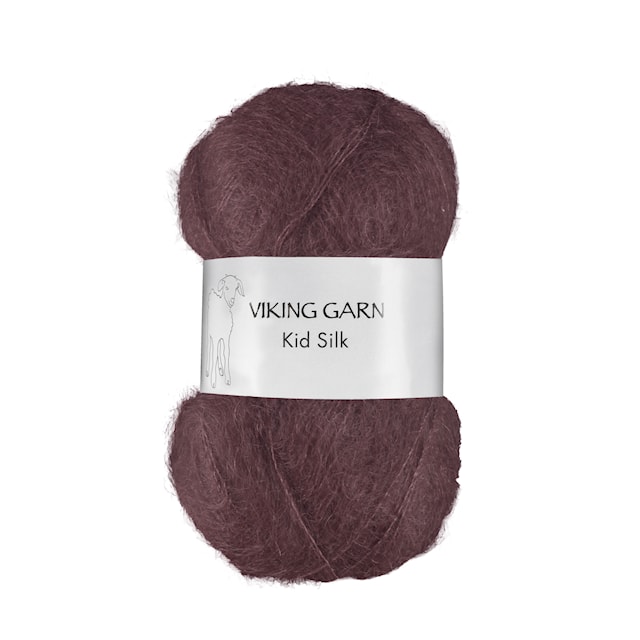 Kid- Silk Lanka Silk Mohair 25 g Tumma burgundi 374 Viking Garn