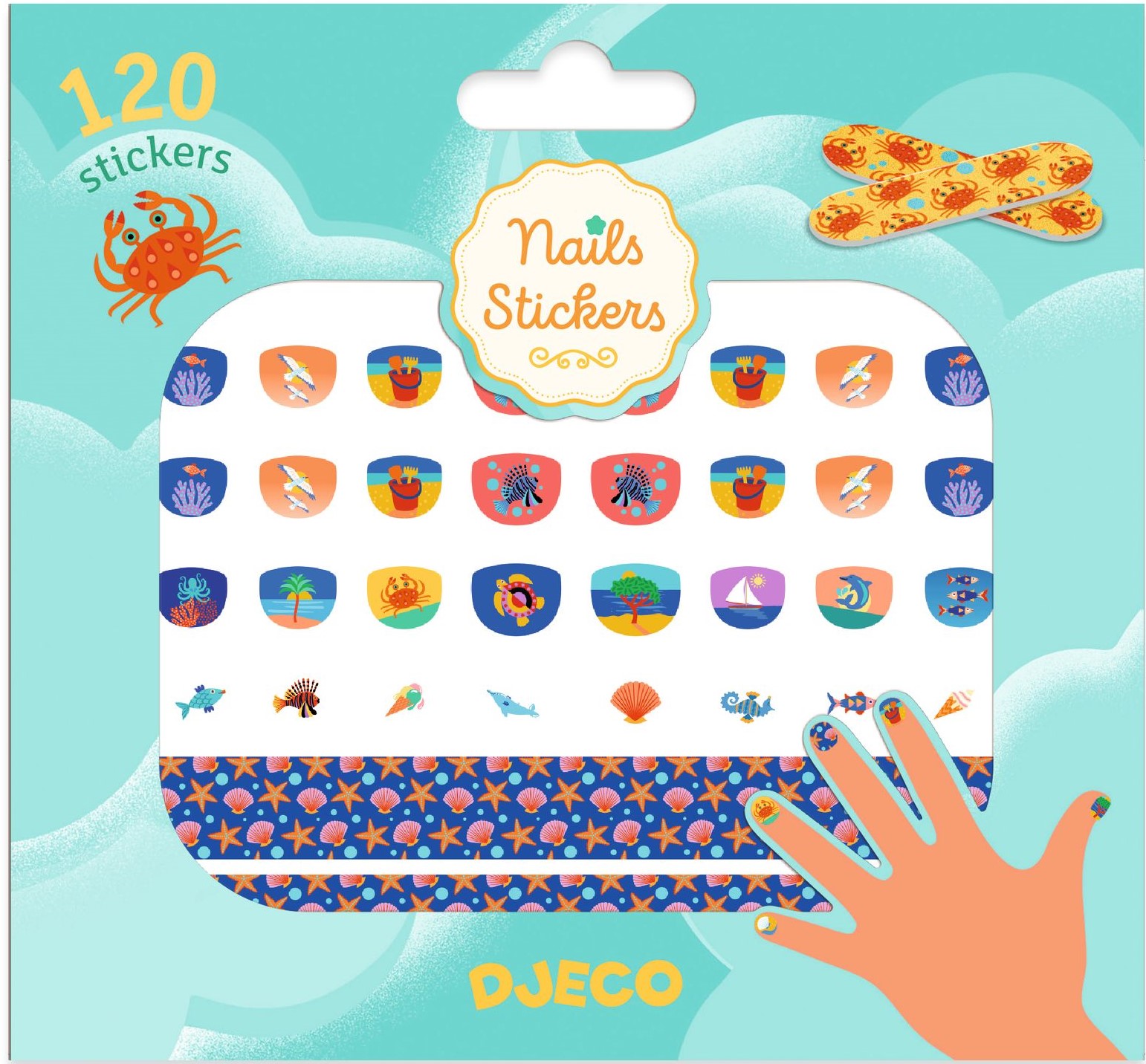 Stickers f&ouml;r naglarna Havet 120-pack Djeco