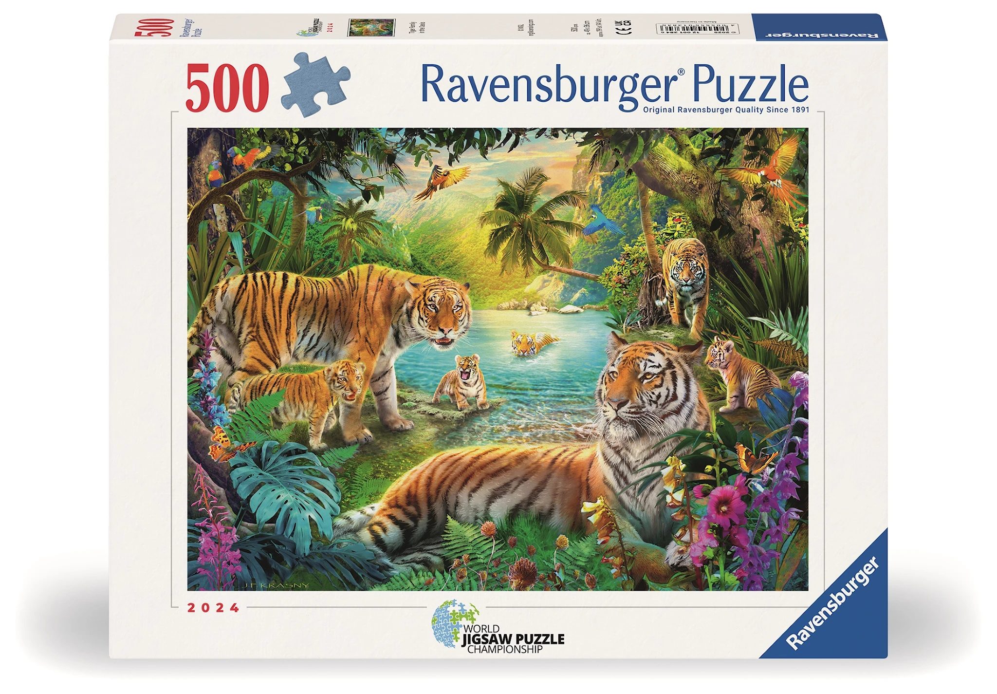 Produktbilde for Tigerfamilien i oasen 500p Ravensburger