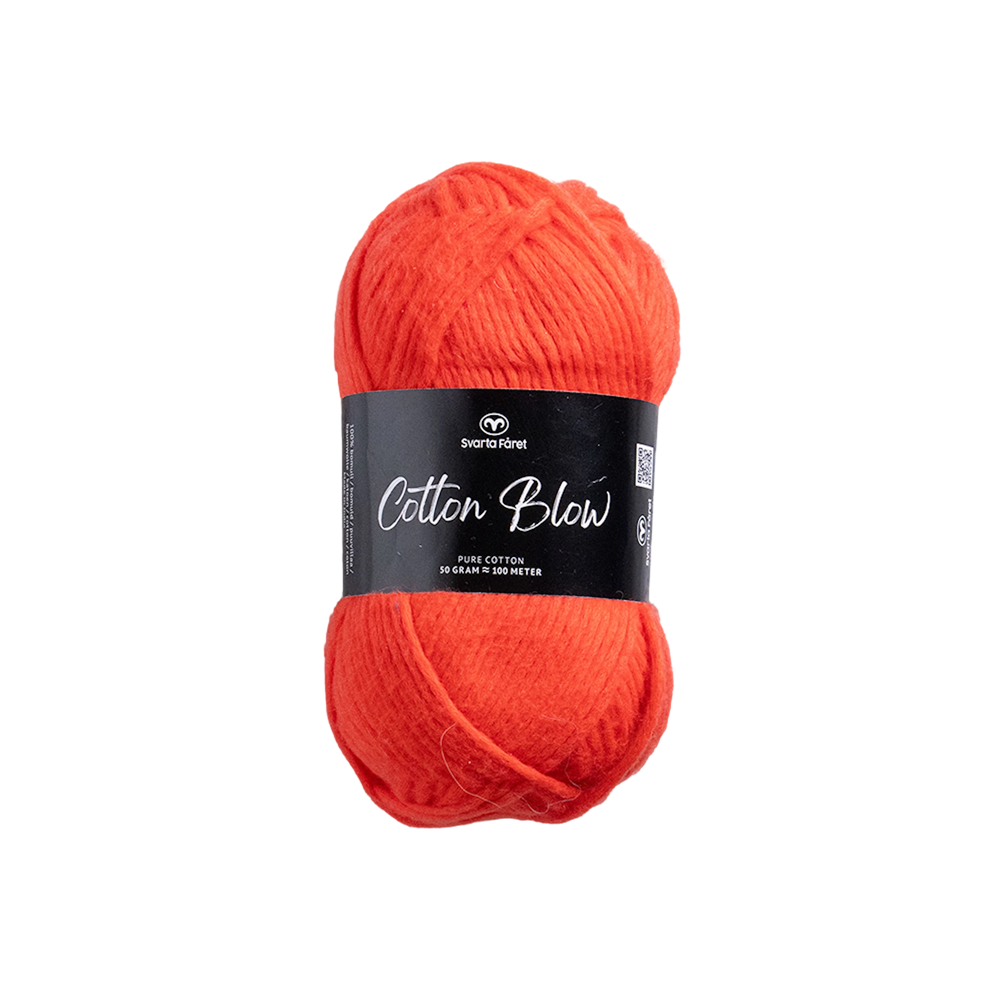 Produktbild för Cotton Blow Bomullsgarn 50 g Flame Game 011 Svarta Fåret