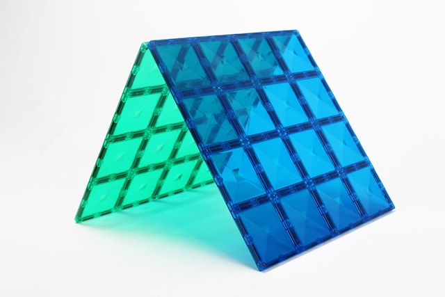 Produktbild 2 för Connetix Rainbow Blue&Green Basplatta 2 Delar