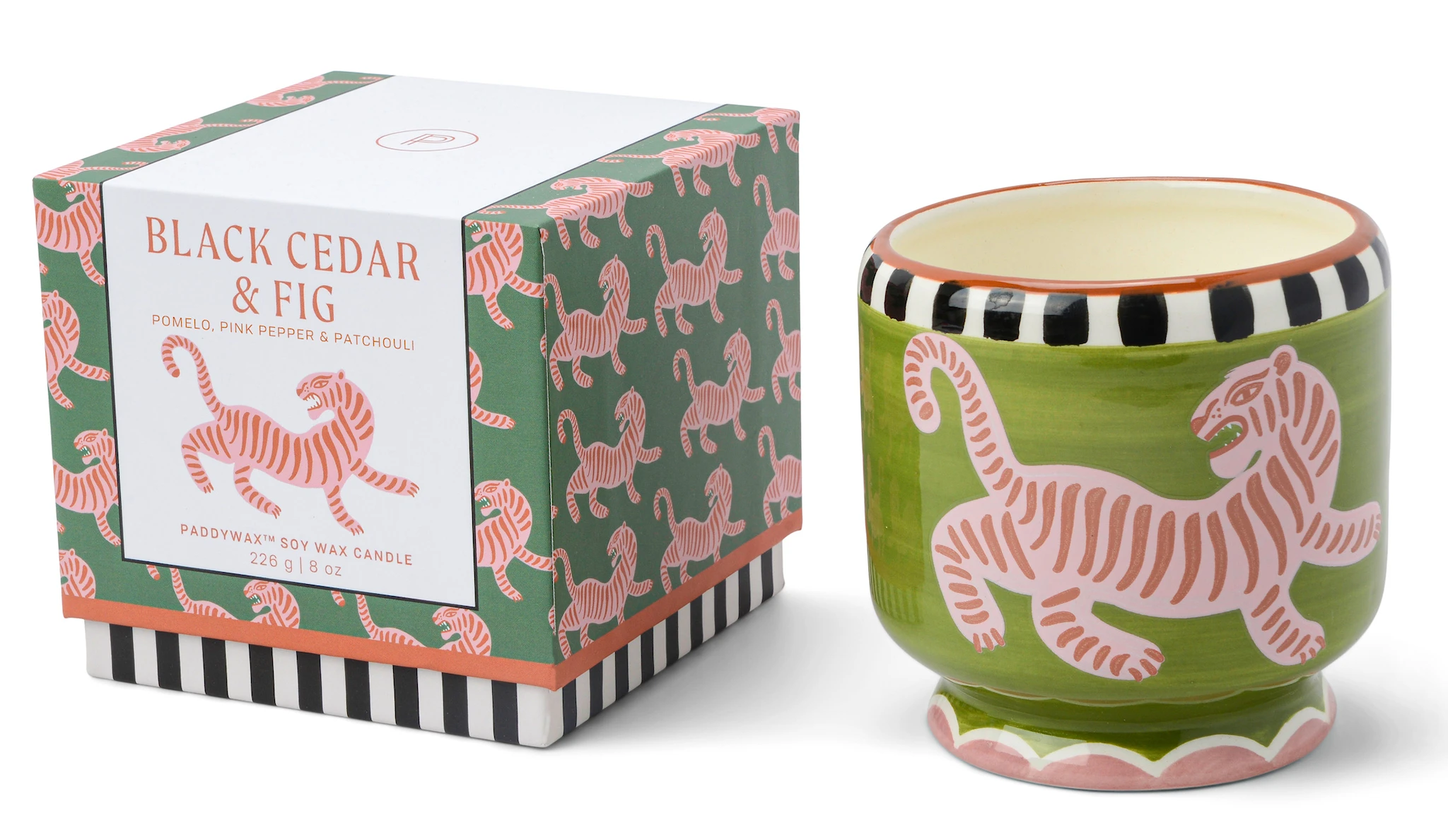Produktbild för Doftljus Adopo, Tiger - Black Cedar & Fig Paddywax