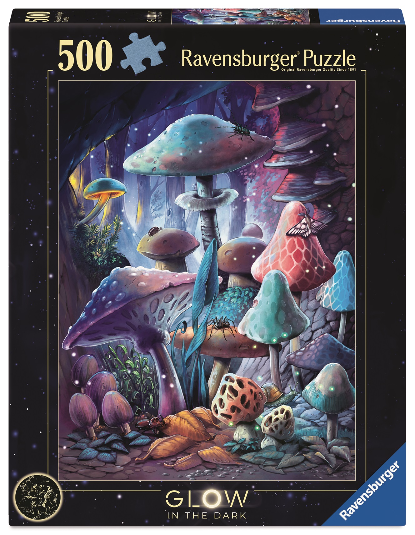 Moonlight Mushrooms Pussel 500 Bitar, Ravensburger