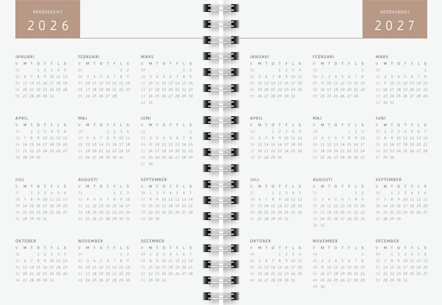 Produktbild 3 för Kalender 2026-27 A6 Daisy 18 Månader Almanacksförlaget