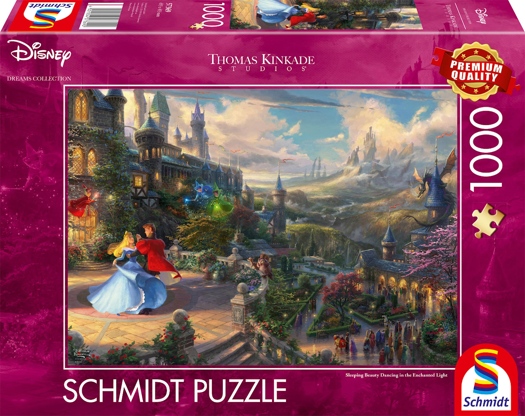 Produktbilde for Disney Sleeping Beauty Dancing Thomas Kinkade Puslespill 1000 brikker Schmidt