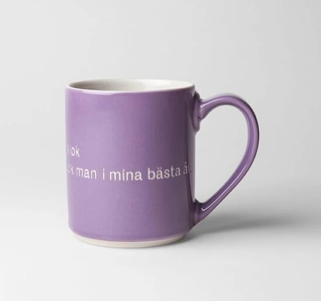 Astrid Lindgren Mugg Jag är En Vacker 36 cl Lila, Design House Stockholm