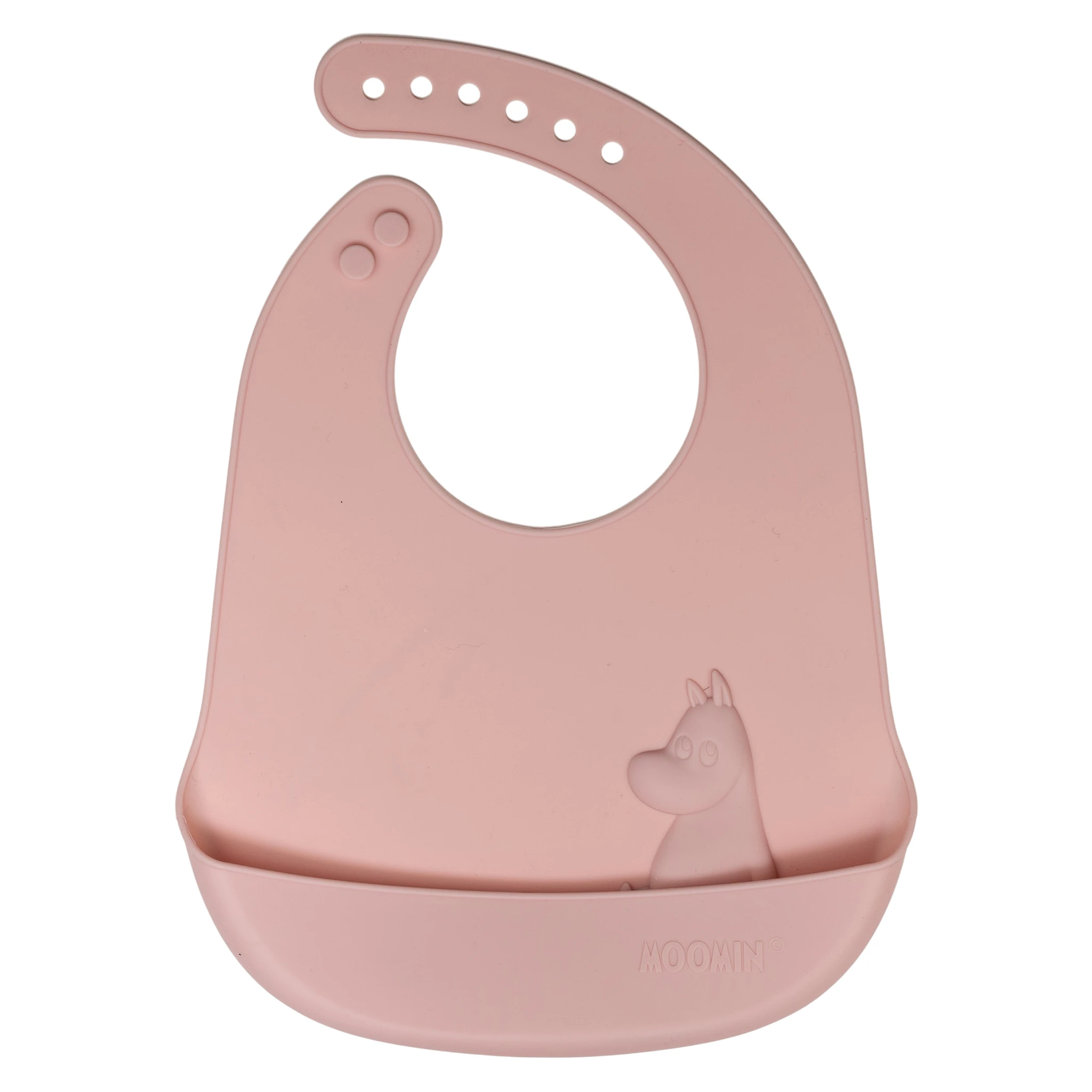 Produktbild för Mumin Silikon Haklapp Rosehip Pink Rätt Start