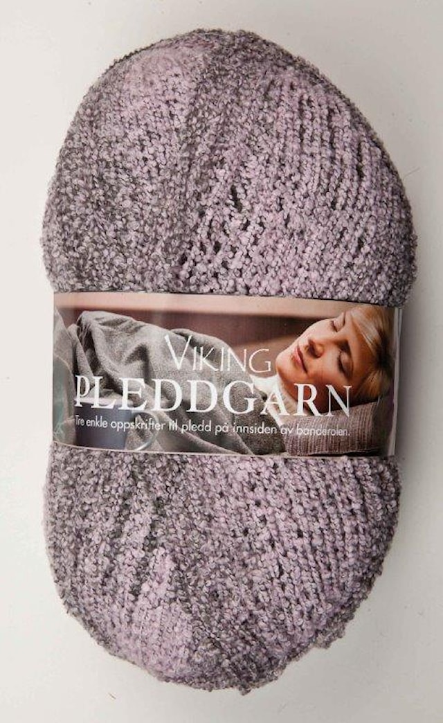 Pleddgarn 350 g roosa/harmaa Viking Garn