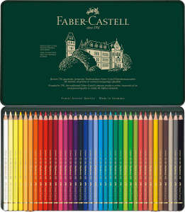 Polychromos värikynät peltirasiassa 36 väriä Faber-Castell