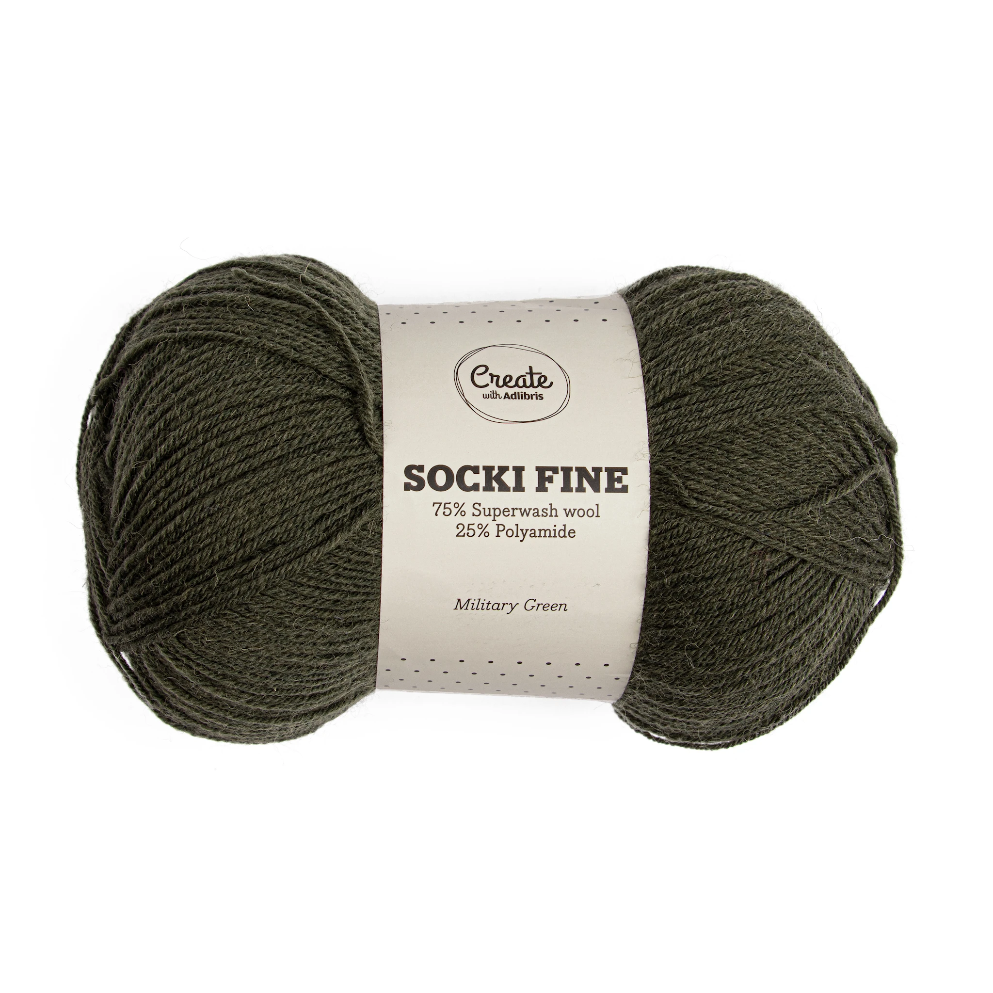 Produktbilde for Socki Fine Ensfarget Garn Ullmiks 100 g Adlibris