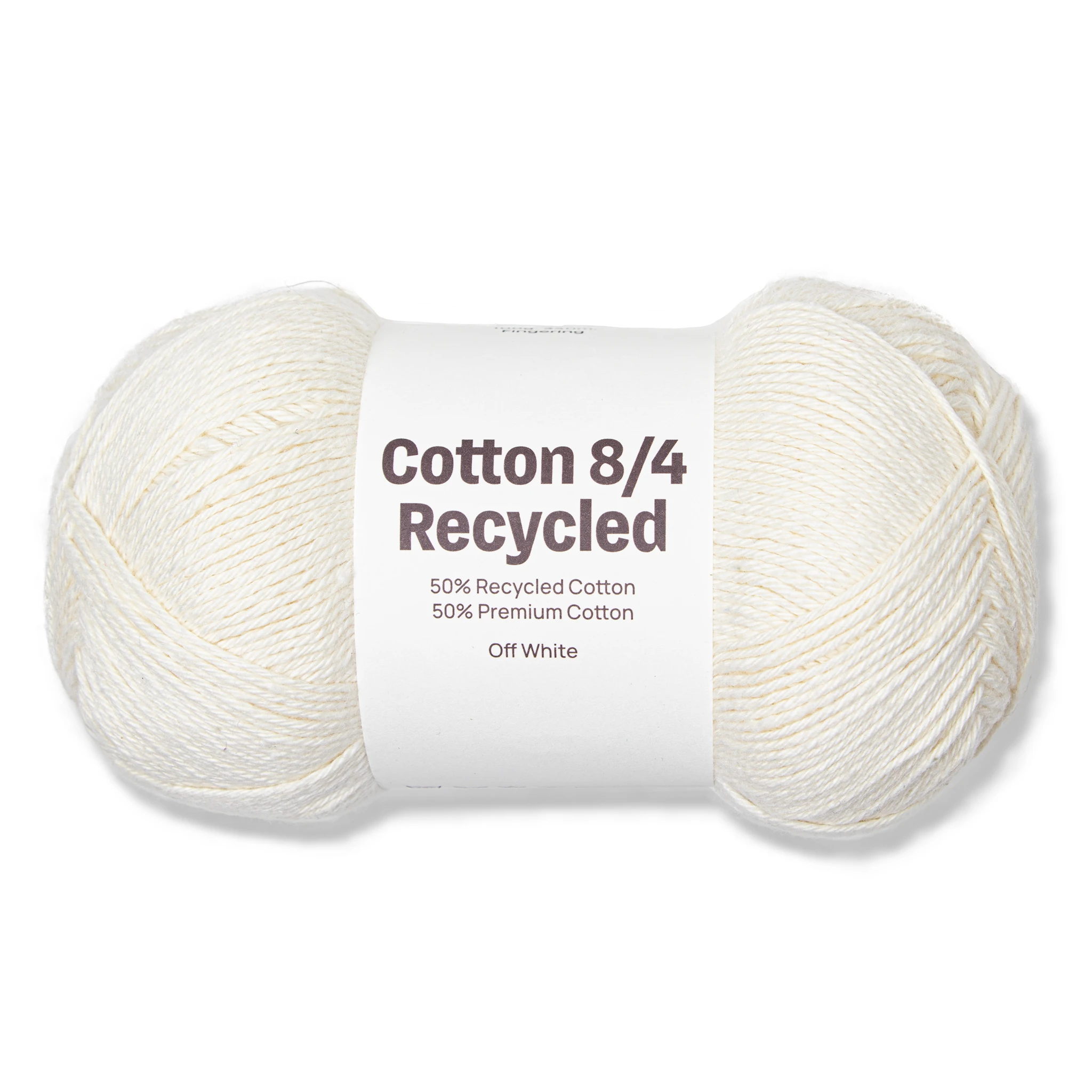 Produktbild för Cotton 8/4 Garn 100g Recycled Off White A074 Adlibris