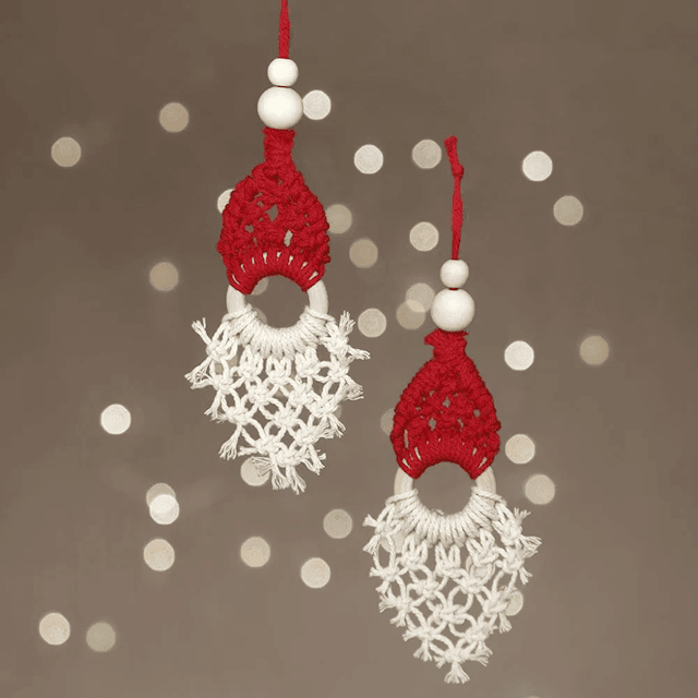 Produktbilde 1 for Mini DIY Kit, macramé nisse, H: 14 cm, 1 pk.
