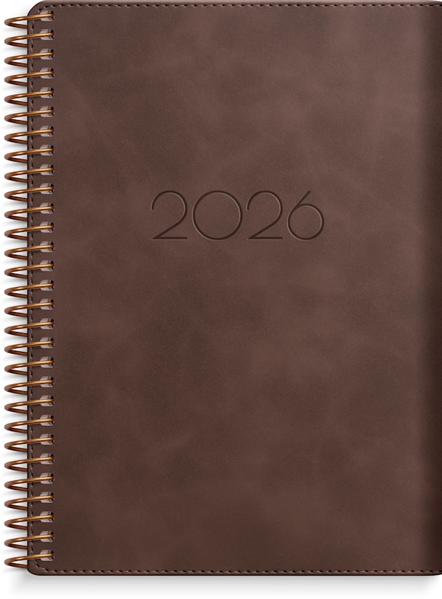 Produktbilde 1 for Kalender 2026 A6 Senator Twist Brun Burde