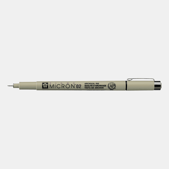 Sakura Pigma Micron Fineliner 02 0,3 mm Svart