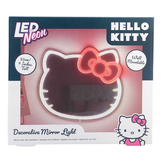 Tuotekuva 8 - Hello Kitty Seinälle Kiinnitettävä LED Neon Peili Paladone