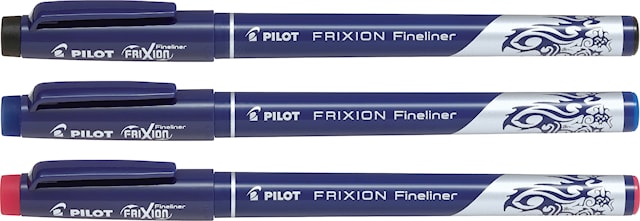 Produktbilde 1 for Fineliner Frixion, 3-pack, Svart/Blå/Rød, Pilot