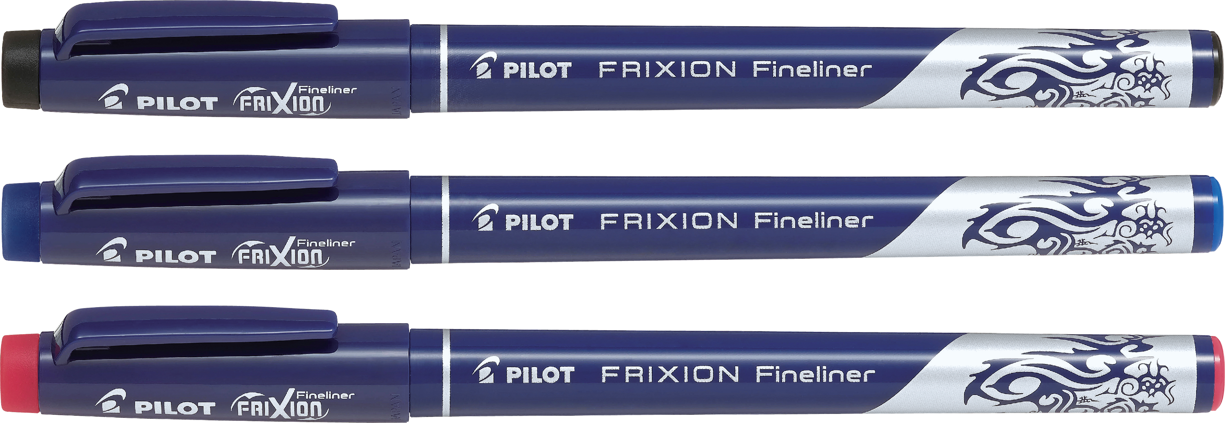 Fineliner Pilot Frixion 3-p svart/blå/röd