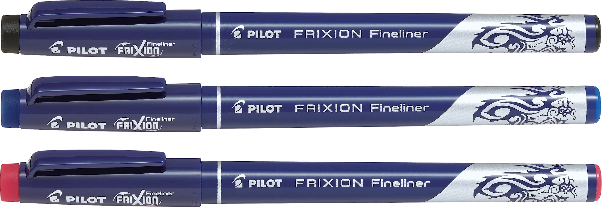 Produktbild för Fineliner Pilot Frixion 3-p svart/blå/röd