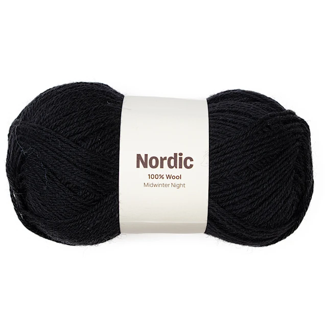 Nordic 100% ull 100 g Midvinternatt svart A823 Adlibris