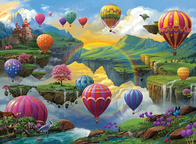 Tuotekuva 2 - Air Balloon Valley Palapeli 500 palaa, Ravensburger