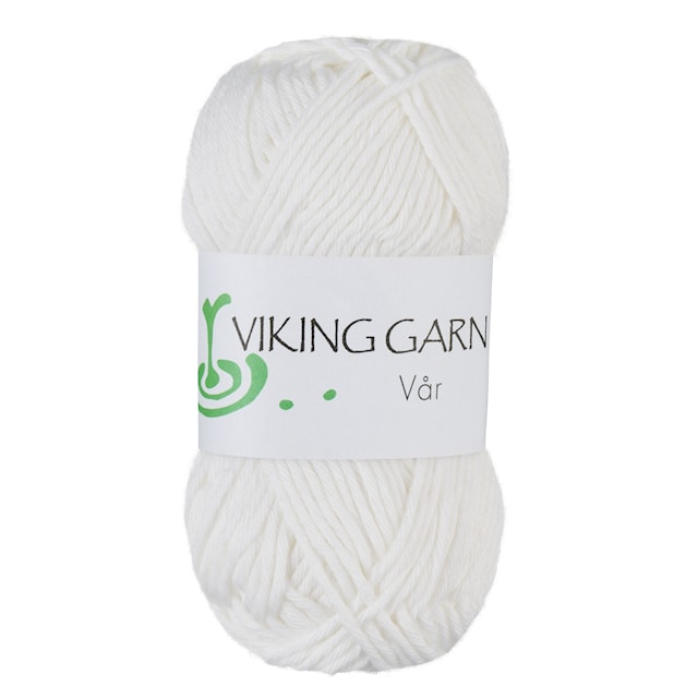 Vår Puuvillalanka 50 g valkoinen Viking Garn