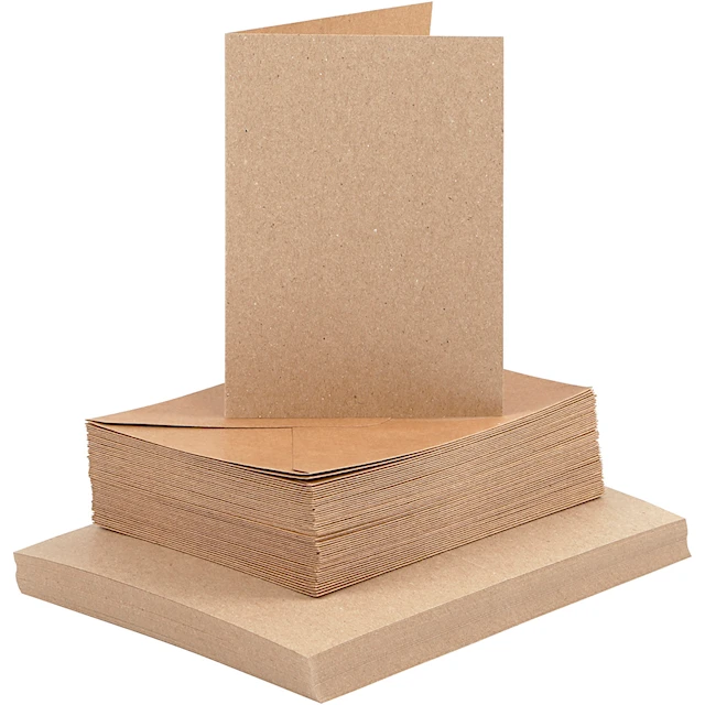 Kort och Kuvert Natur 10,5 x 15 cm 50-pack
