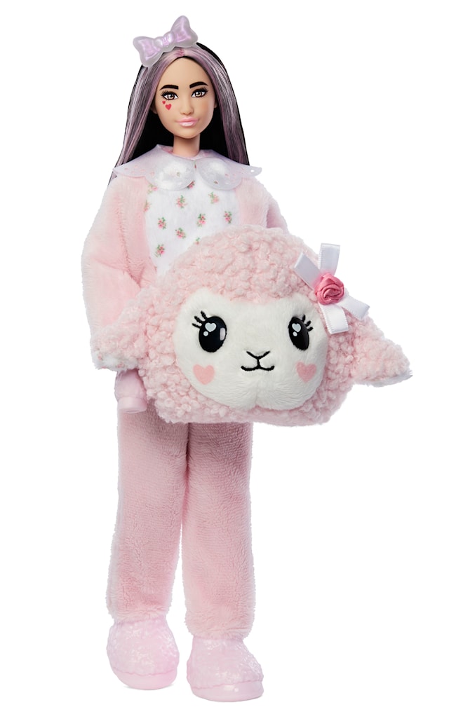 Produktbild 2 för Cutie Reveal Sweet Bows Ljusrosa Lamm Barbie