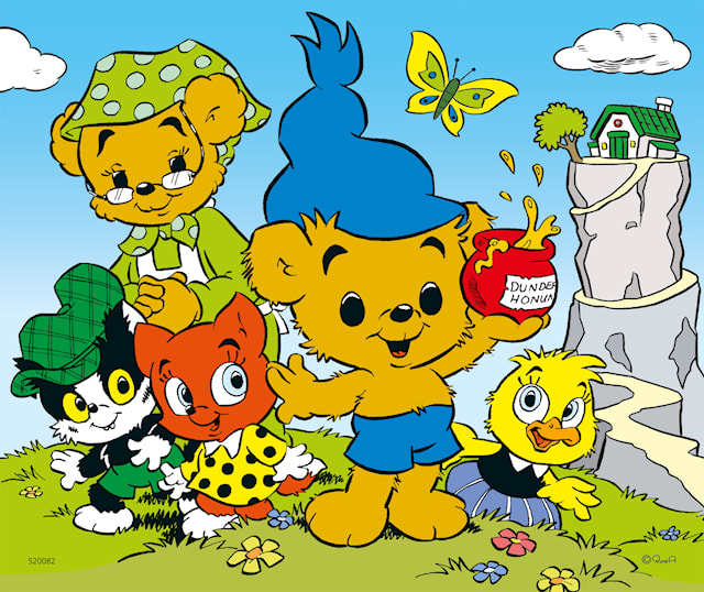 Produktbild 1 för När Bamse Var Liten TräBarnpussel 9 Bitar Kärnan