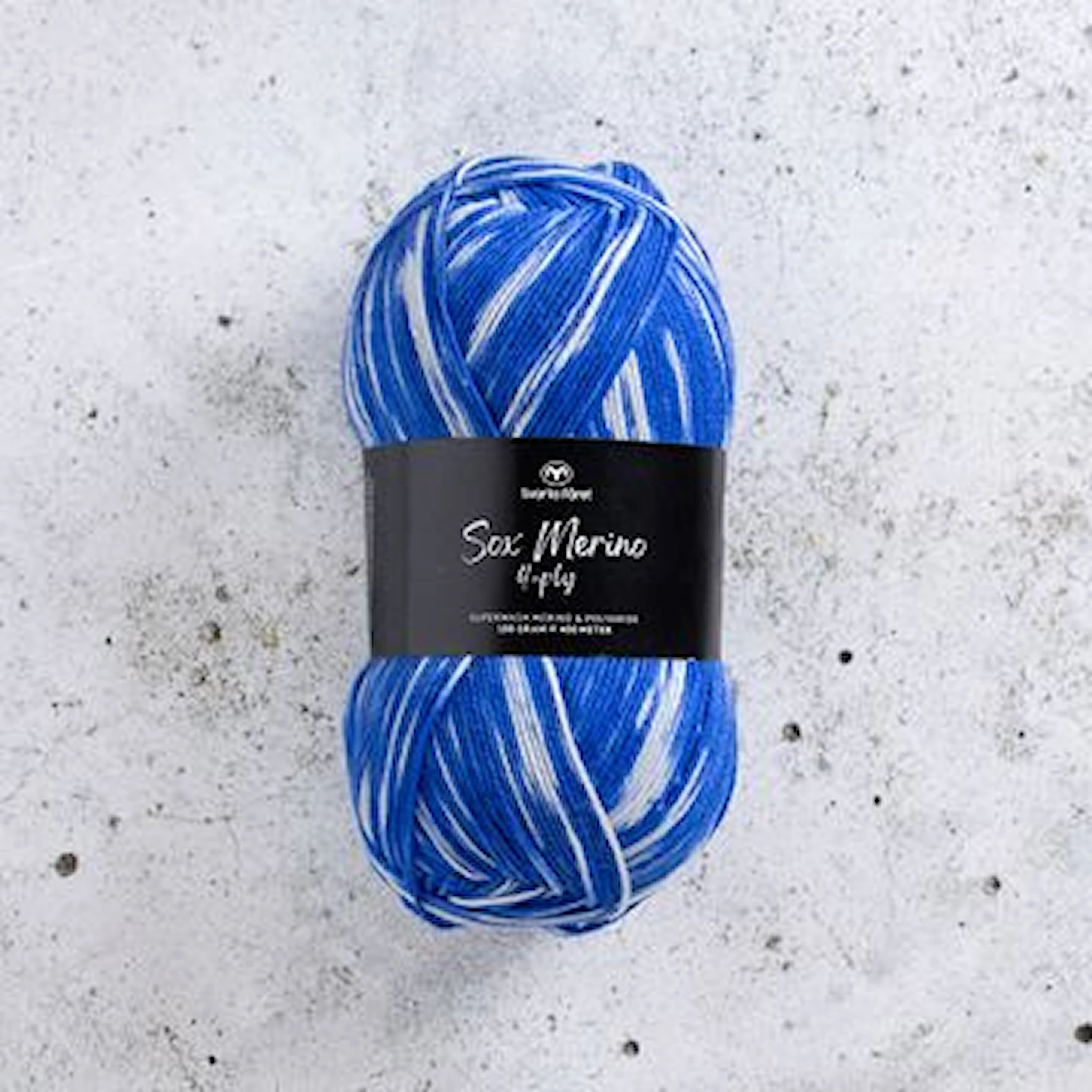 Produktbild för Sox Merino 4-ply ullmix 100g  Svarta fåret