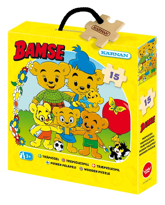 Träpussel Bamses Familj 15 bitar, Kärnan