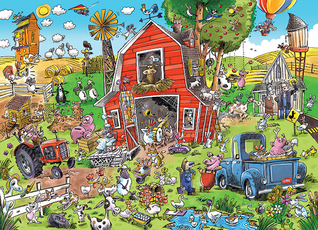 Tuotekuva 4 - Palapelit Farmyard Folly (Family) 350 palaa, Cobble Hill
