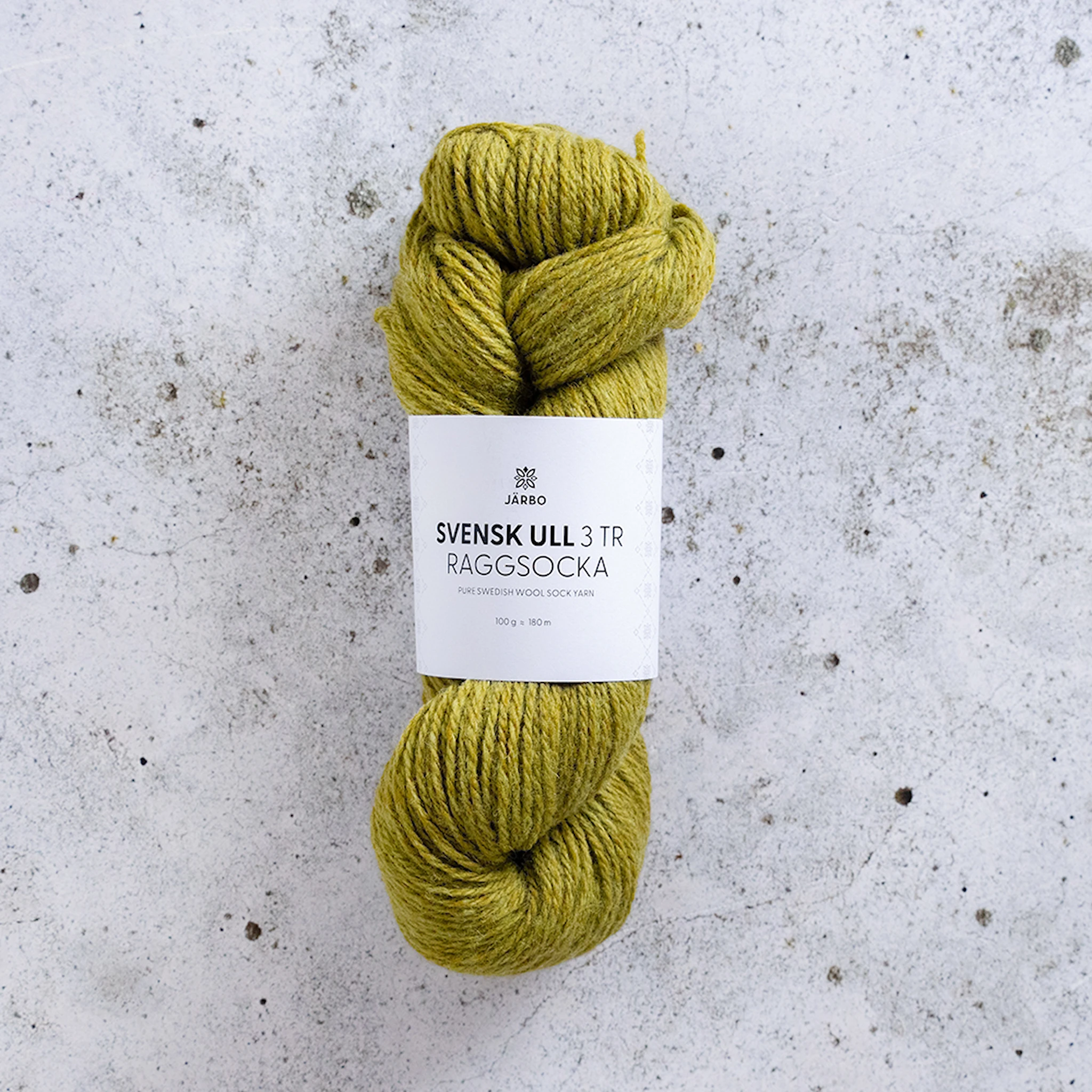 Tuotekuva ille Svensk Ull 3tr Villasukka 100 gr Runestone Green 219 Järbo