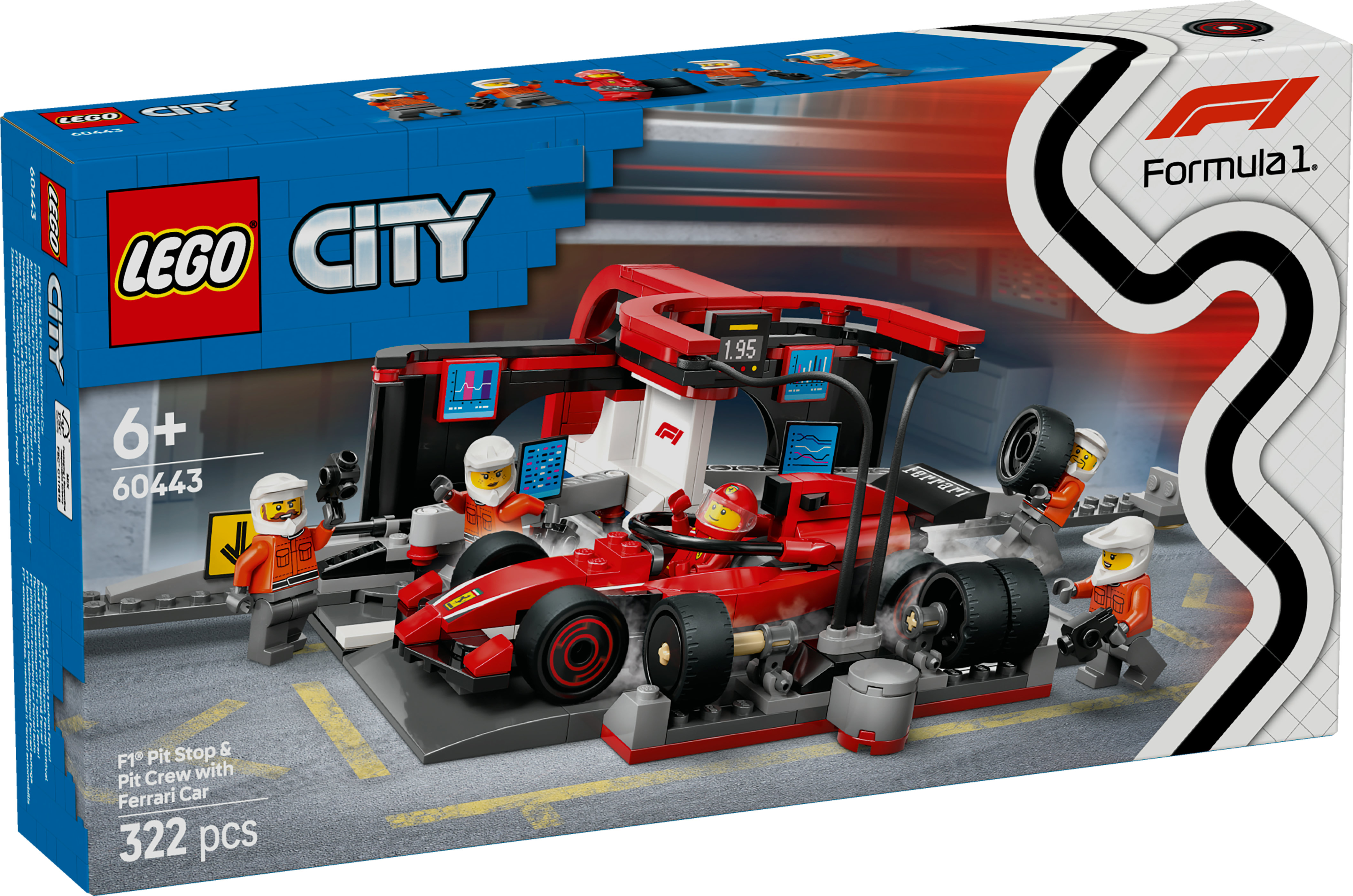 F1® depåstopp & depåteam med Ferrari bil LEGO® City (60443)