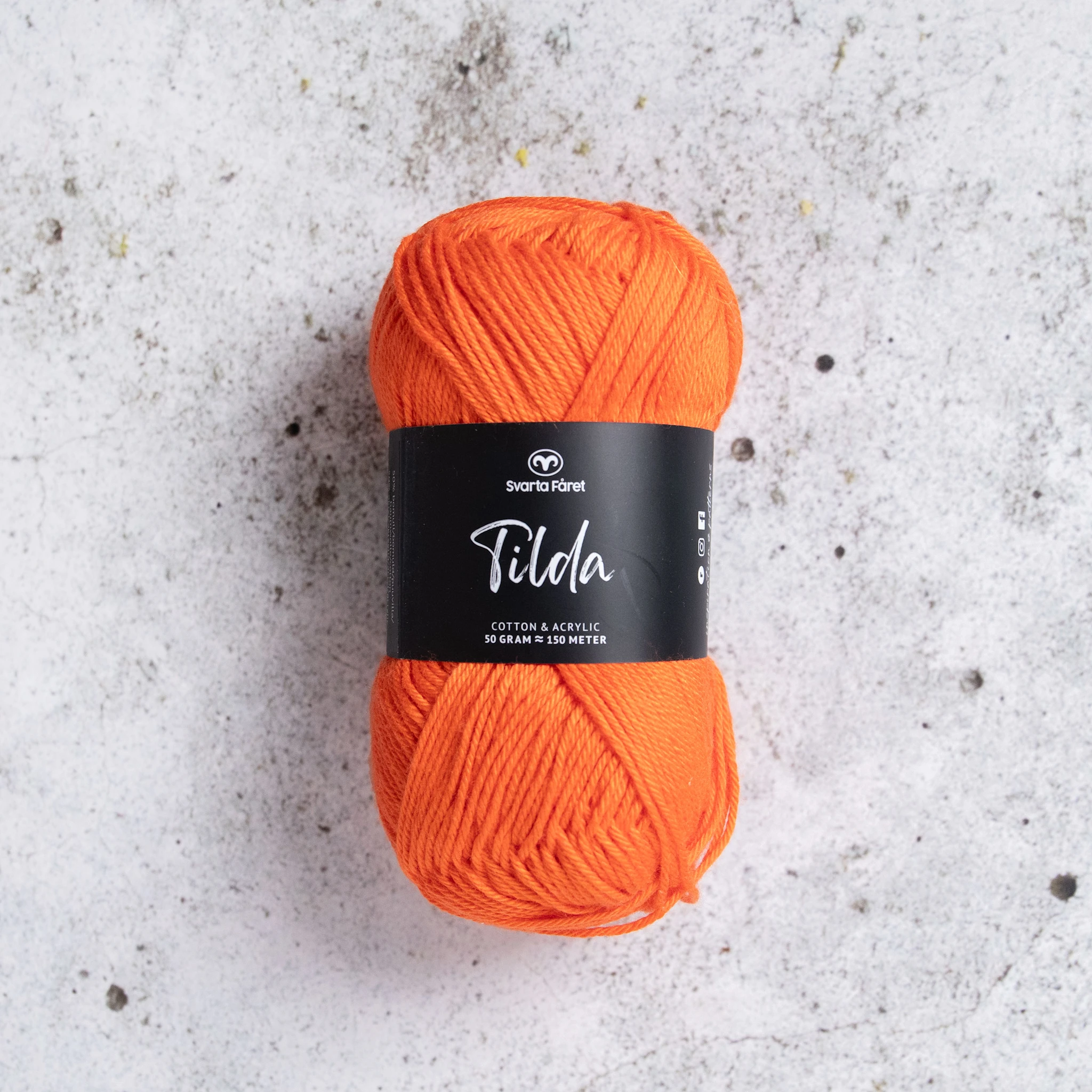 Produktbild för Tilda Garn Bomullsmix 50g Svarta Fåret