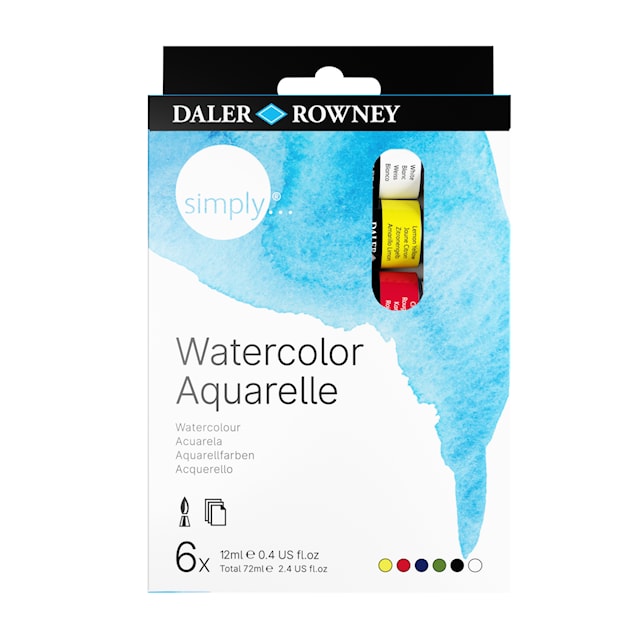 Tuotekuva 2 - Watercolor Paint Basic Colors Set 6x12 ml Daler-Rowney