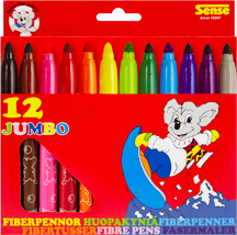 Fiberpennor Jumbo 12-p, Sense