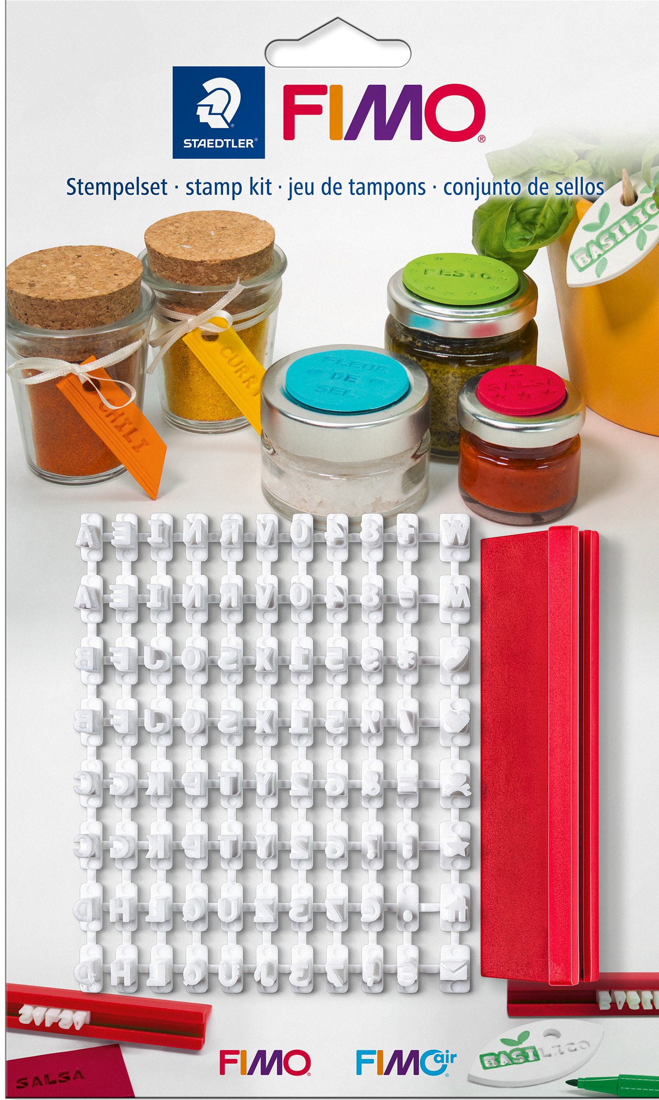 FIMO Stämpelsats för lera 88 tecken Staedtler