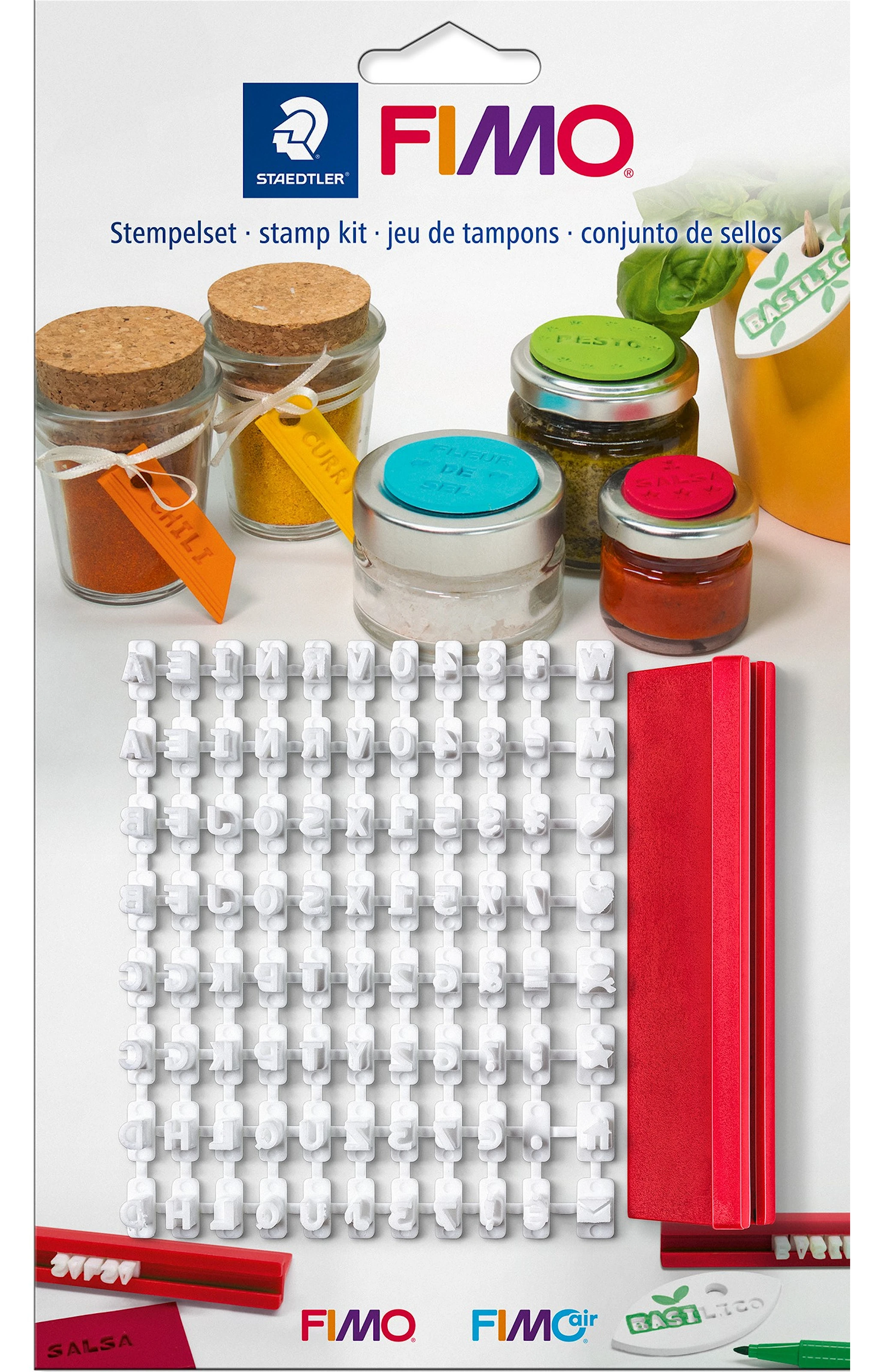 Produktbild för FIMO Stämpelsats för lera 88 tecken Staedtler