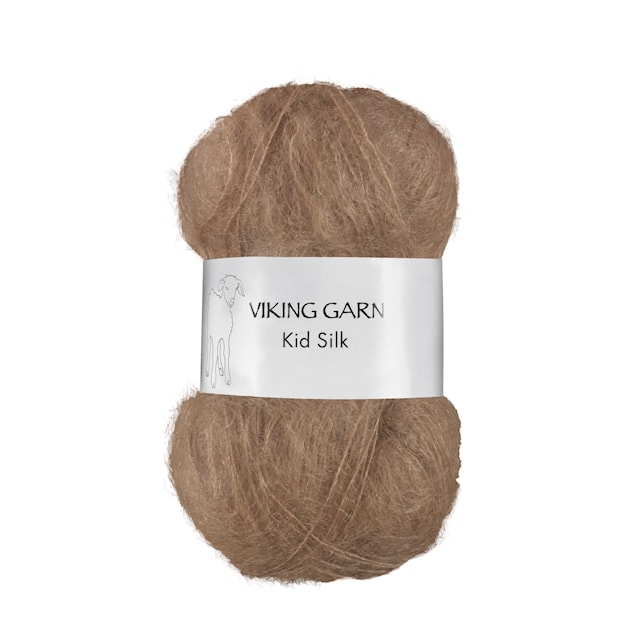 Kid/Silk Garn 25 g Lys Brun 309 Viking Garn