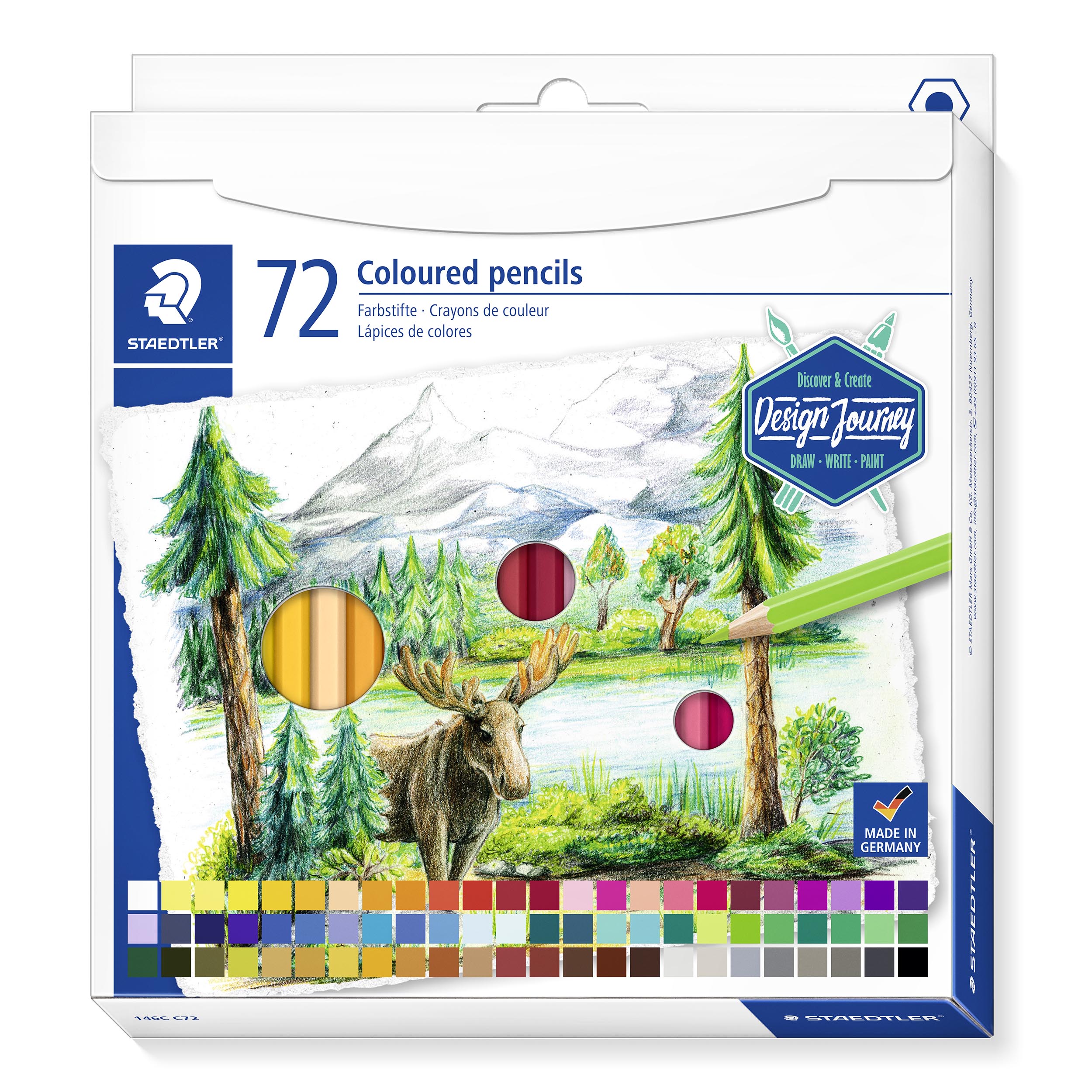Design Journey Puuvärikynät 72-pack Staedtler