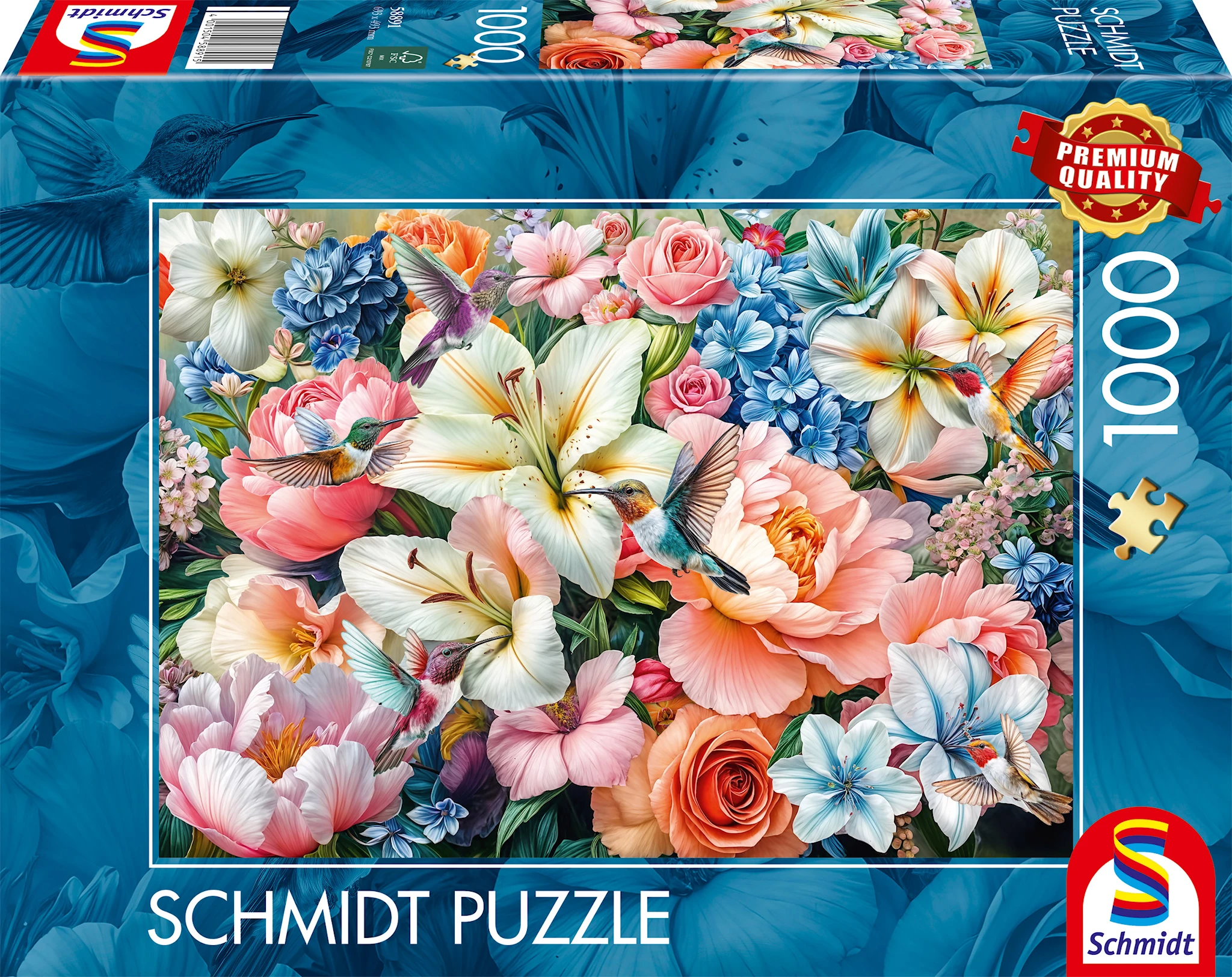 Produktbilde for Flowers In Pastel Puslespill 1000 Brikker Schmidt