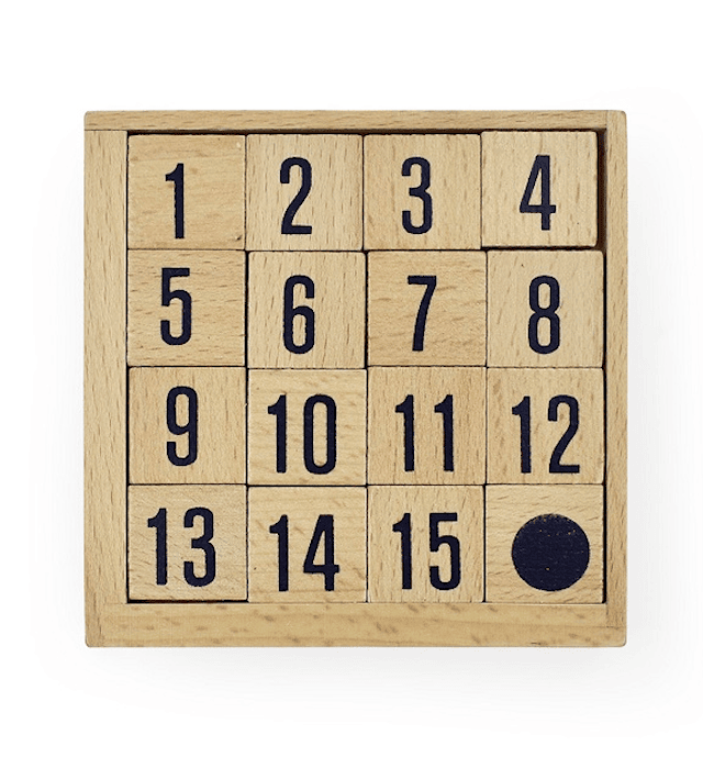 Produktbild 1 för 15-spel - Skjutpussel av trä Legami