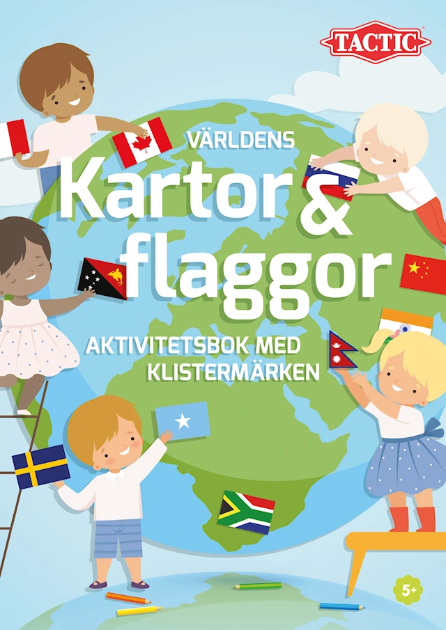 Pysselbok med Klistermärken Kartor och Flaggor Tactic