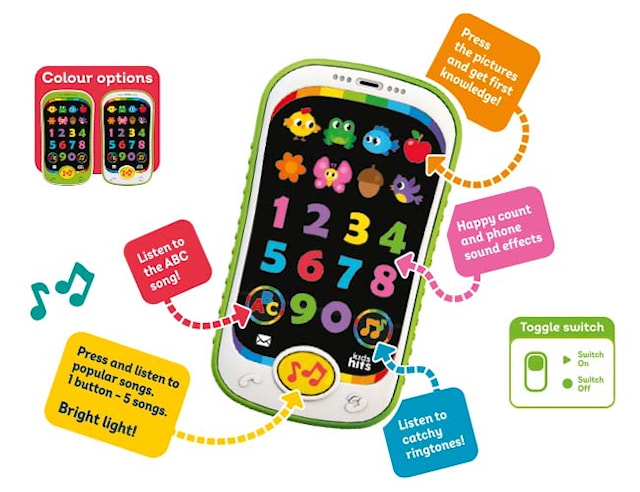 Produktbild 2 för Smarttelefon Lär dig Räkna (SE/NO/DK)  Kids Hits
