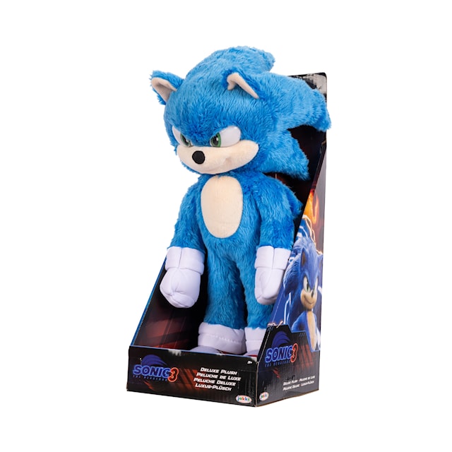 Tuotekuva 2 - Sonic the Hedgehog 3 Movie Pehmo 33 cm Deluxe Sonic