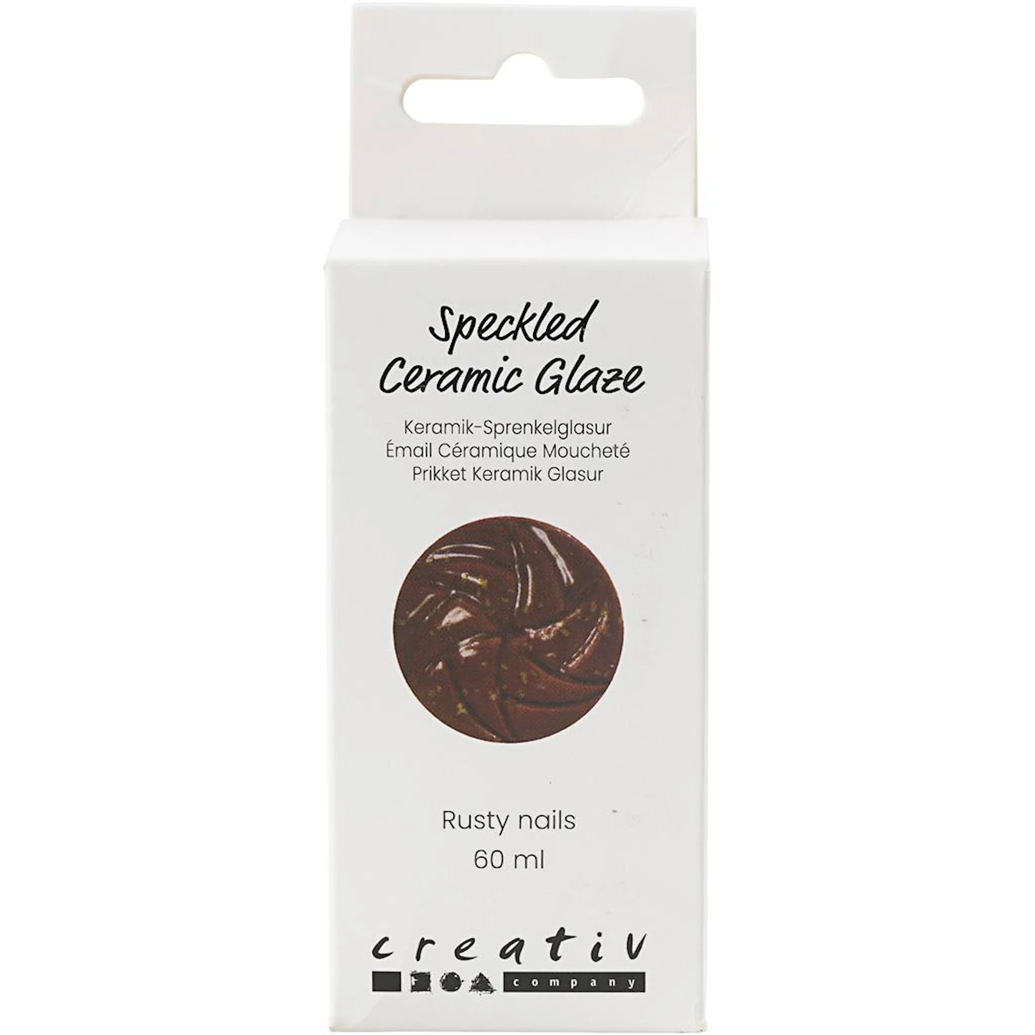 Produktbilde for Prikkete Keramikkglasur, 999-1060 °C, dekkende, Rusty Nails, 60 ml/ 1 boks