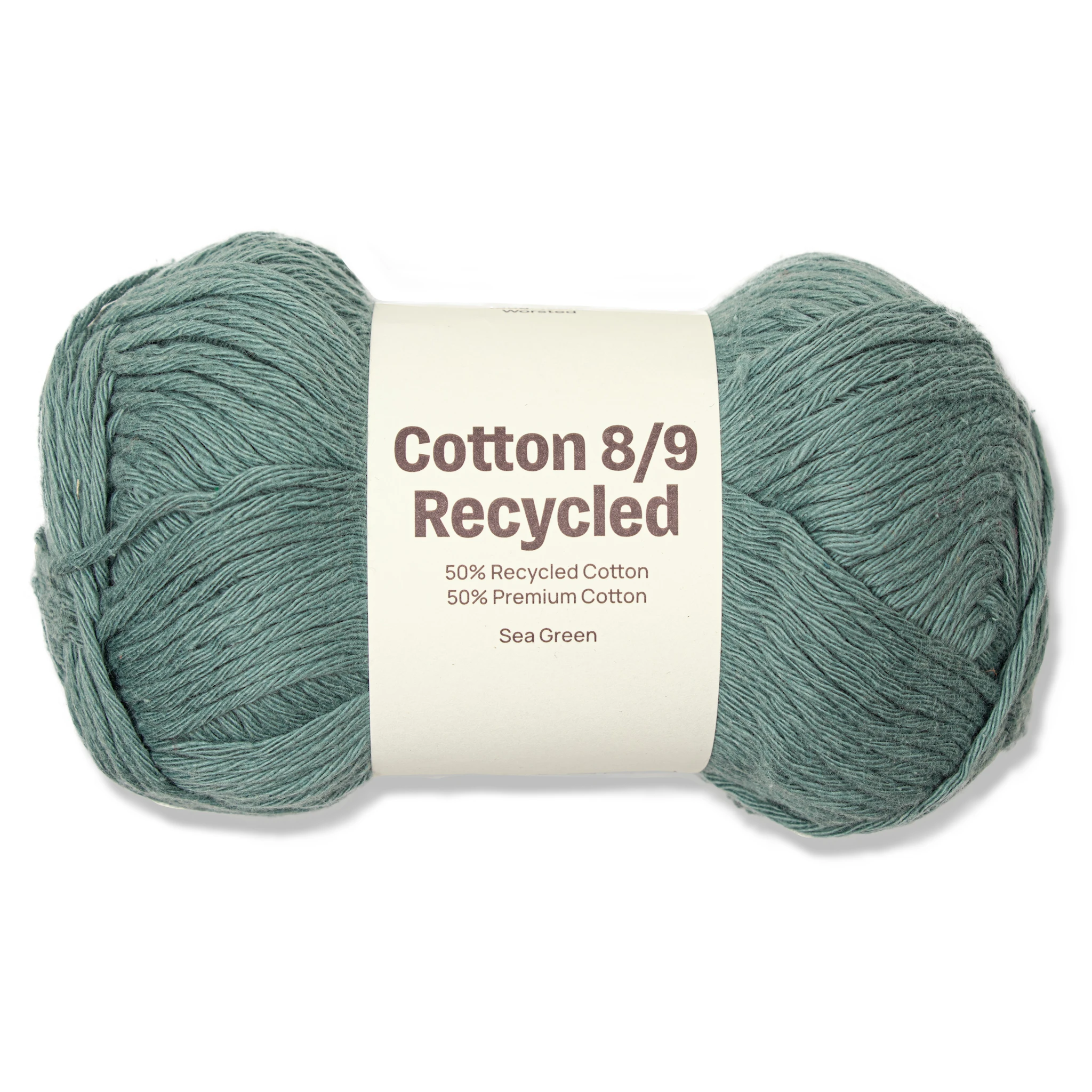 Produktbild för Cotton 8/9 Garn 100g Recycled Sea Green A091 Adlibris